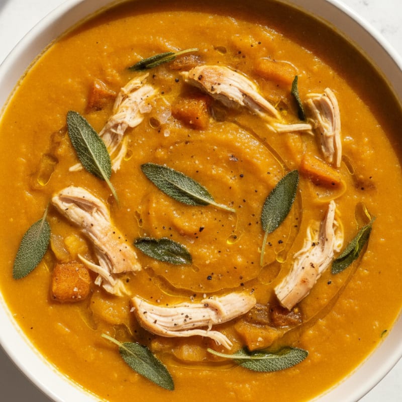 High-Protein Butternut Squash Soup with Sage