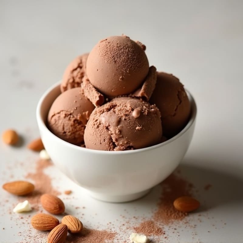 Protein-Packed Chocolate Almond Nice Cream