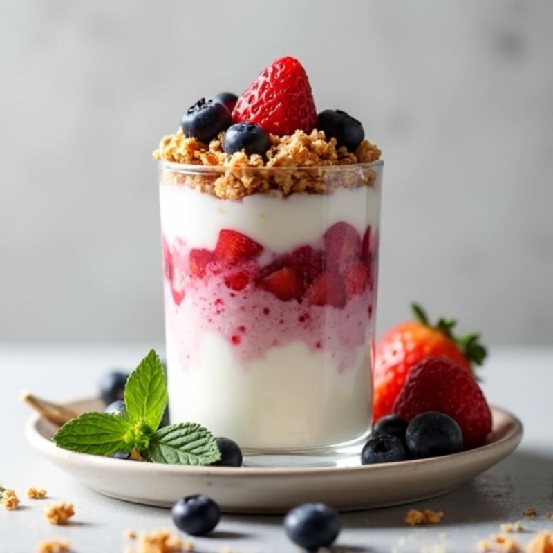 Creamy Greek Yogurt Protein Parfait with Mixed Berries