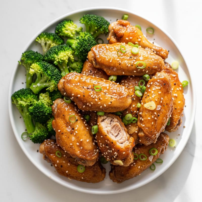Honey-Glazed Chicken Wings with Sesame