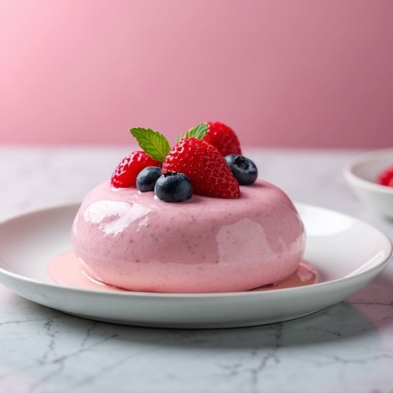 Silky Greek Yogurt Protein Mousse with Berries