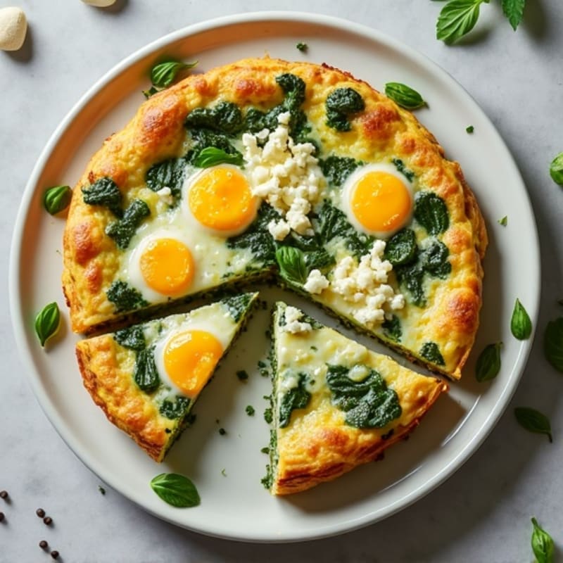 Spinach and Feta Baked Egg Frittata