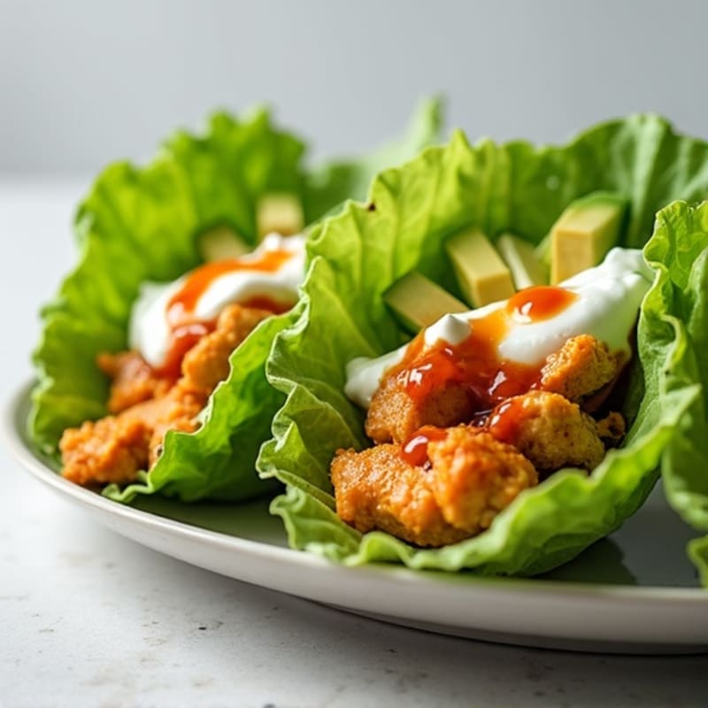 Buffalo Chicken Lettuce Wraps