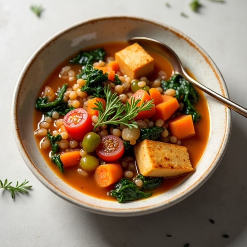 Smoky Lentil and Vegetable Stew with Herbs