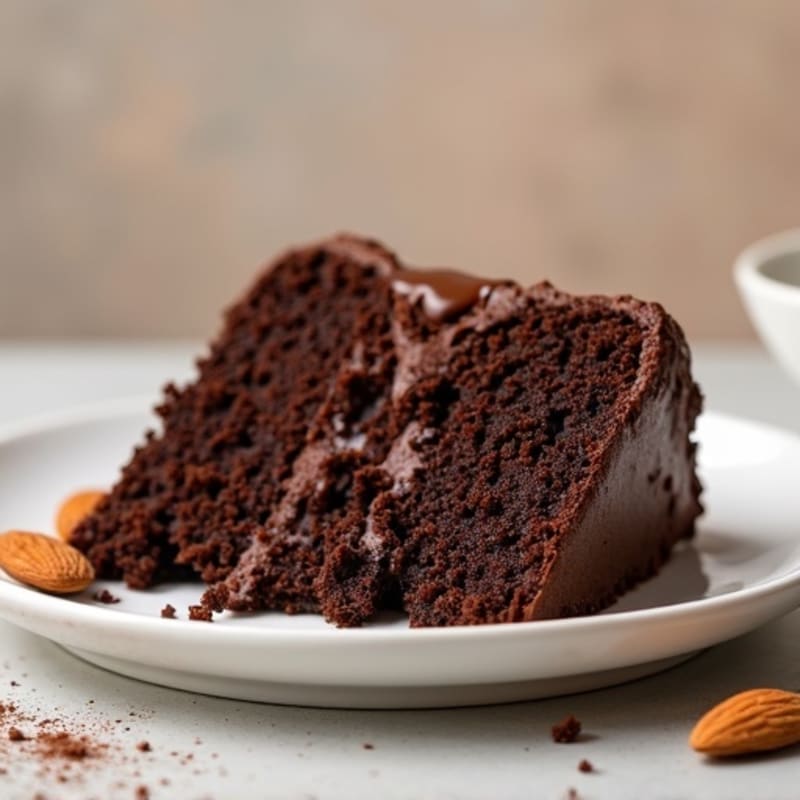 Protein-Rich Dark Chocolate Almond Flour Cake