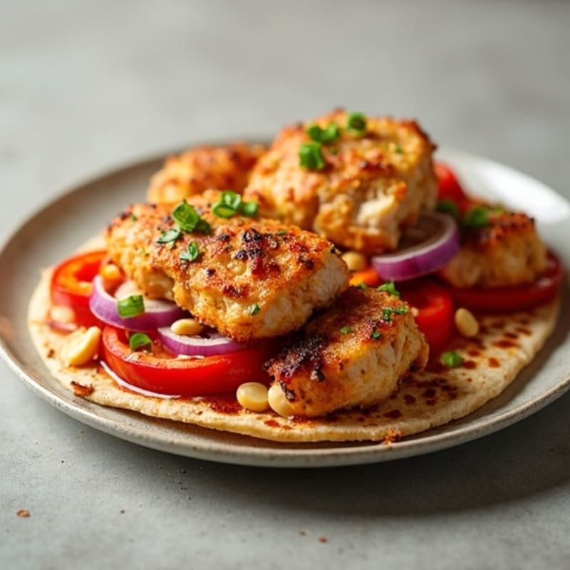 Crispy BBQ Ranch Chicken Flatbread