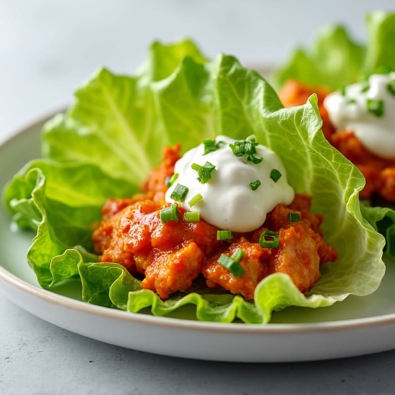 Spicy Buffalo Chicken Lettuce Wraps