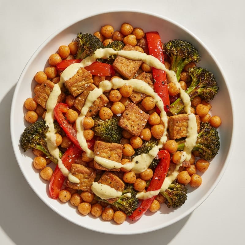 Roasted Vegetable and Chickpea Bowl