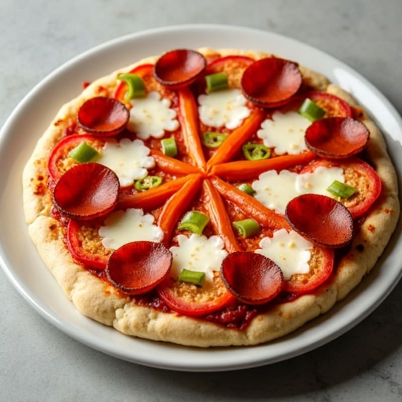 Baked Turkey Pepperoni Pizza with Sweet Bell Peppers