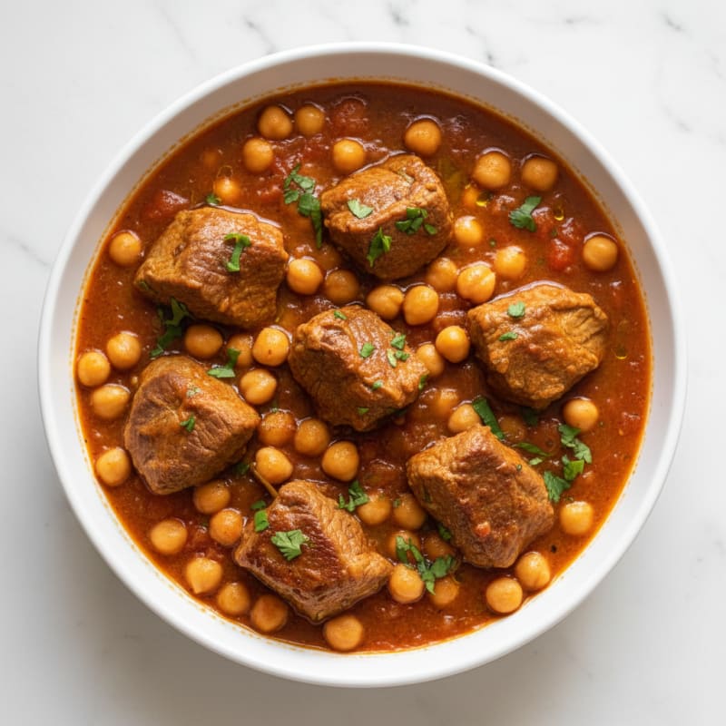 Moroccan Lamb Tagine with Chickpeas