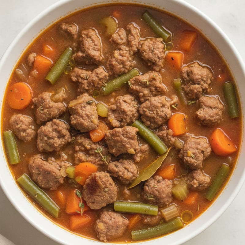 Hearty Beef & Vegetable Slow Cooker Soup