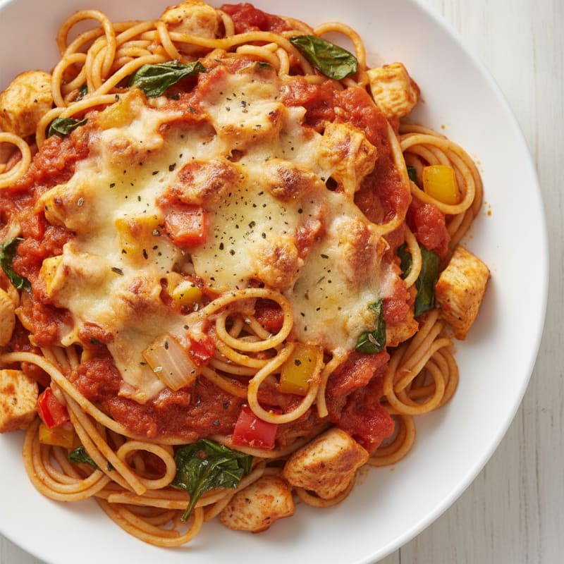 Baked Chicken Spaghetti Casserole