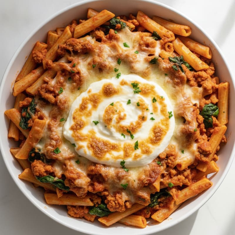 Classic Baked Ziti with Ricotta