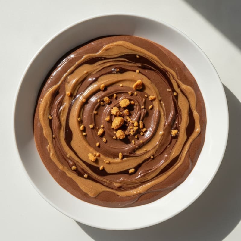 Silky Chocolate Protein Pudding with Almond Butter
