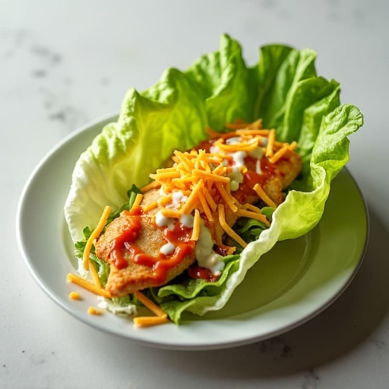 Spicy Buffalo Ranch Chicken Lettuce Wrap