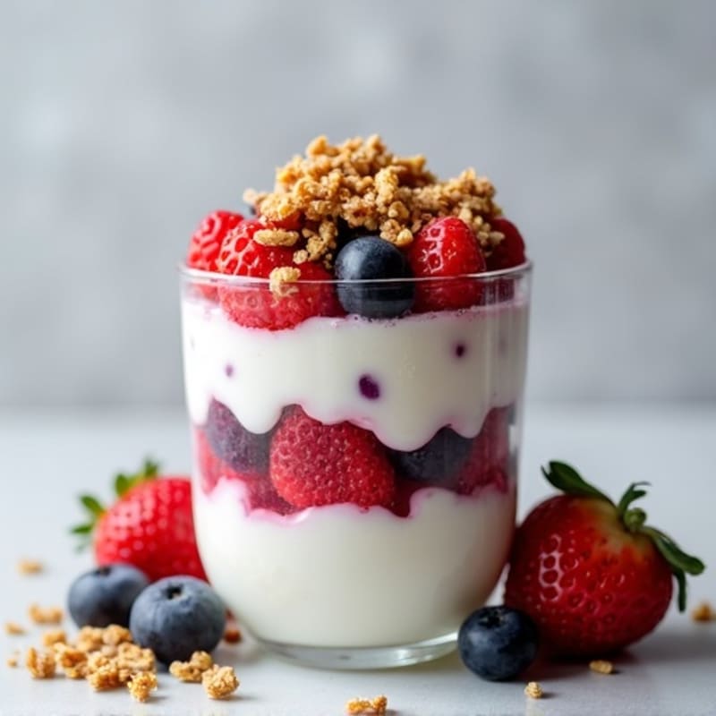 Creamy Greek Yogurt Protein Parfait with Mixed Berries