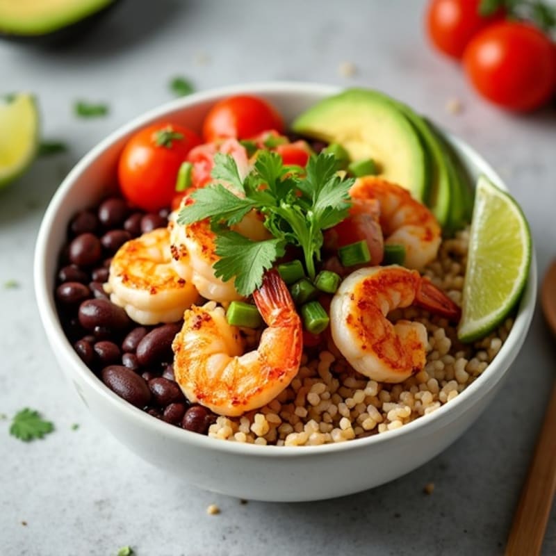 Black Bean Burrito Bowl with Creamy Avocado