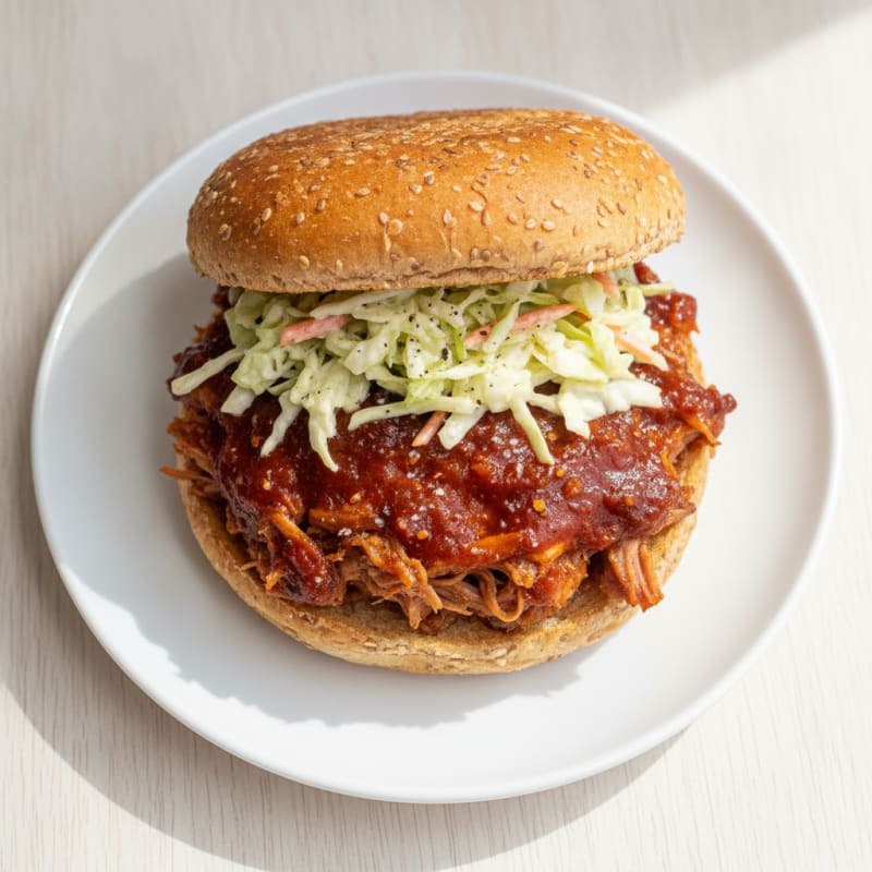 Clean BBQ Pulled Pork Sandwich