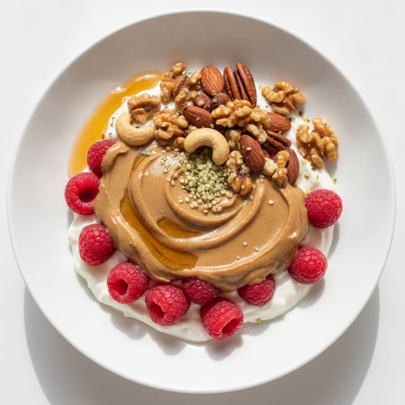 Greek Yogurt Protein Parfait with Mixed Nuts