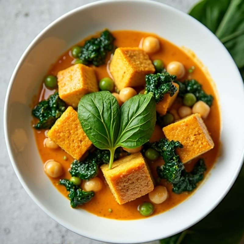 Creamy Chickpea and Fresh Spinach Curry