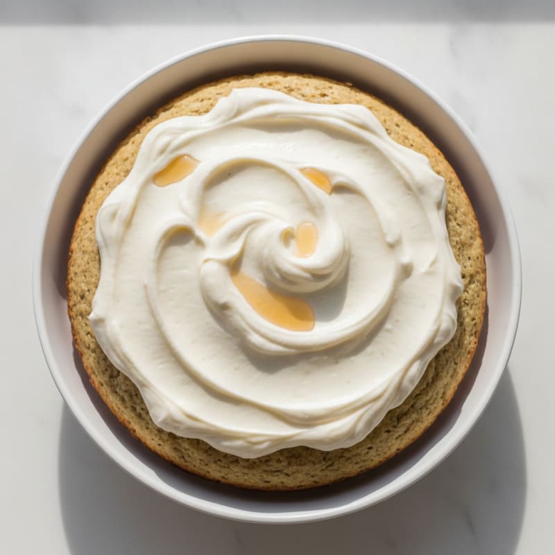 Vanilla Bean Protein Cake with Creamy Frosting