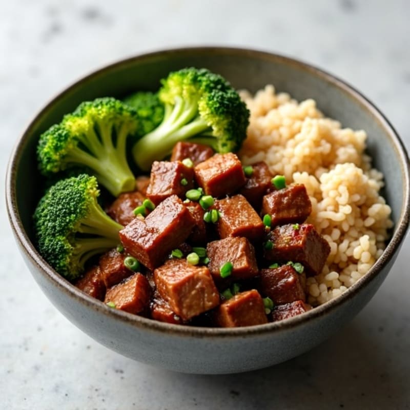 Ginger-Garlic Beef and Broccoli Rice Bowl