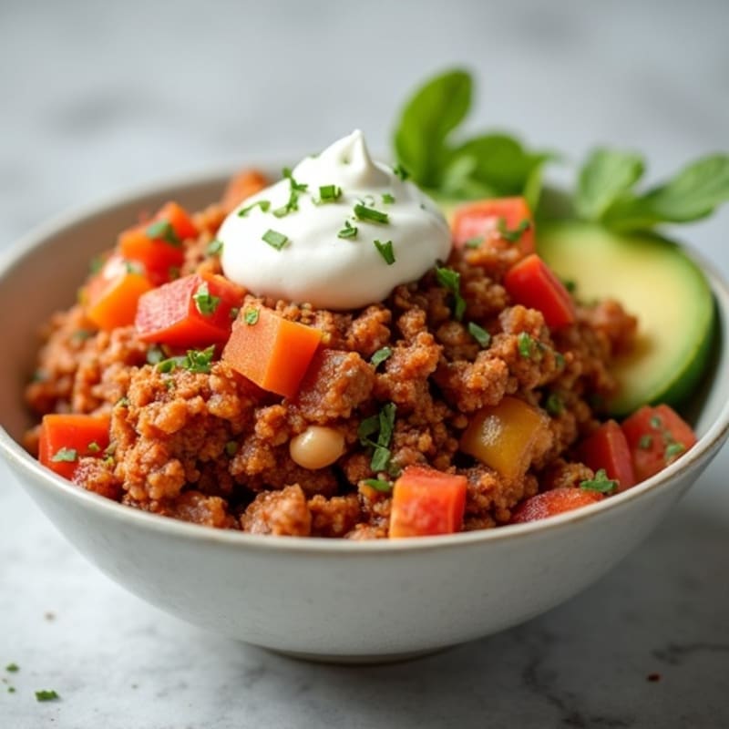 Crispy Baked Potato with Lean Turkey Chili and Creamy Greek Yogurt