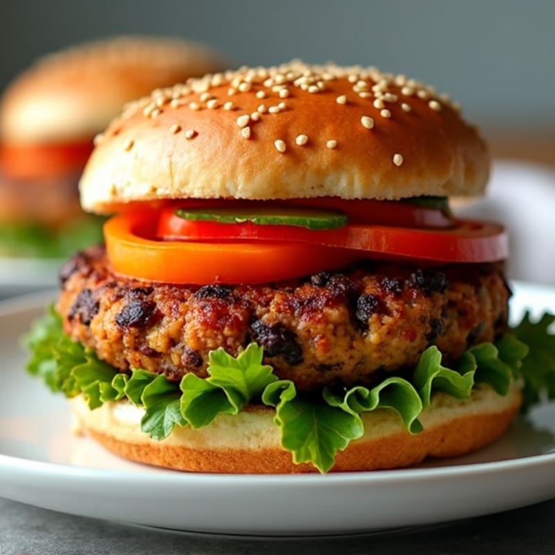 Smoky Black Bean and Quinoa Veggie Burger