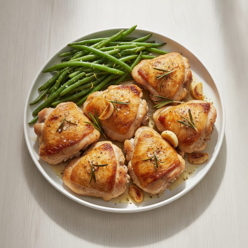 Garlic Herb Roasted Chicken Thighs