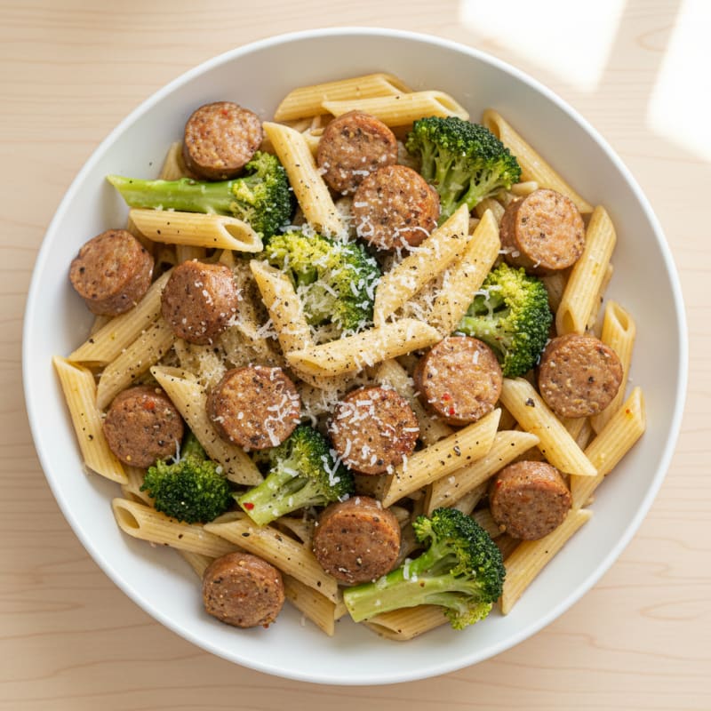 Italian Chicken Sausage Pasta with Broccoli
