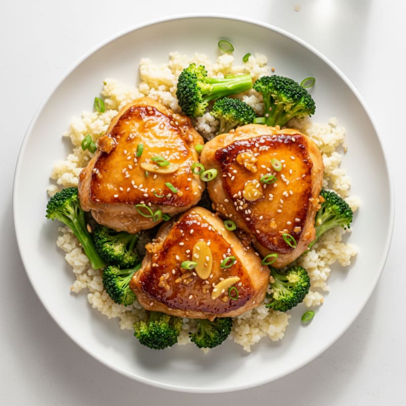 Crispy Honey-Garlic Chicken Thighs
