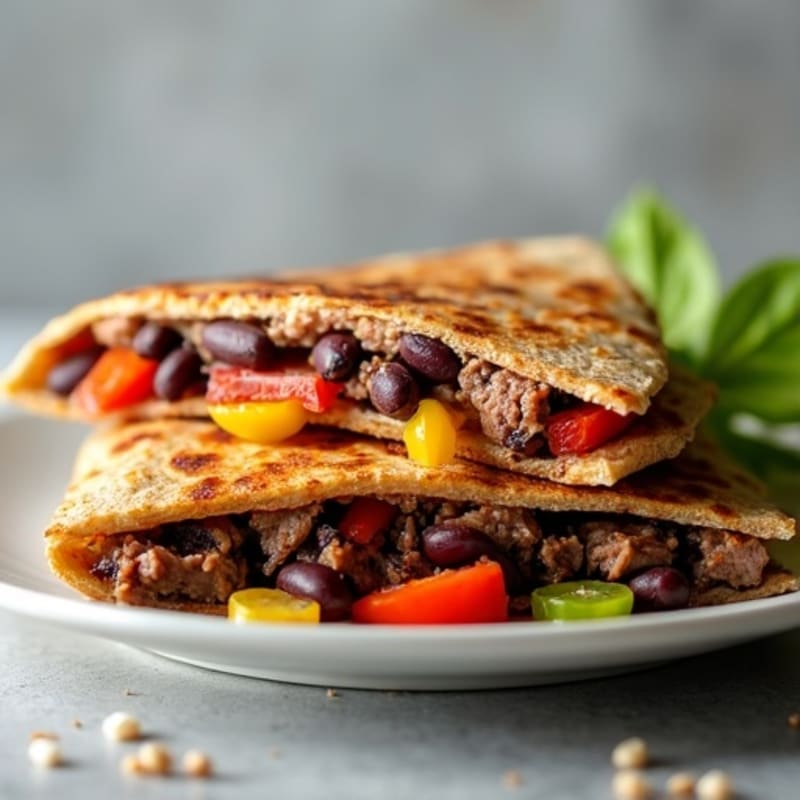 Lean Steak and Black Bean Whole Wheat Quesadillas