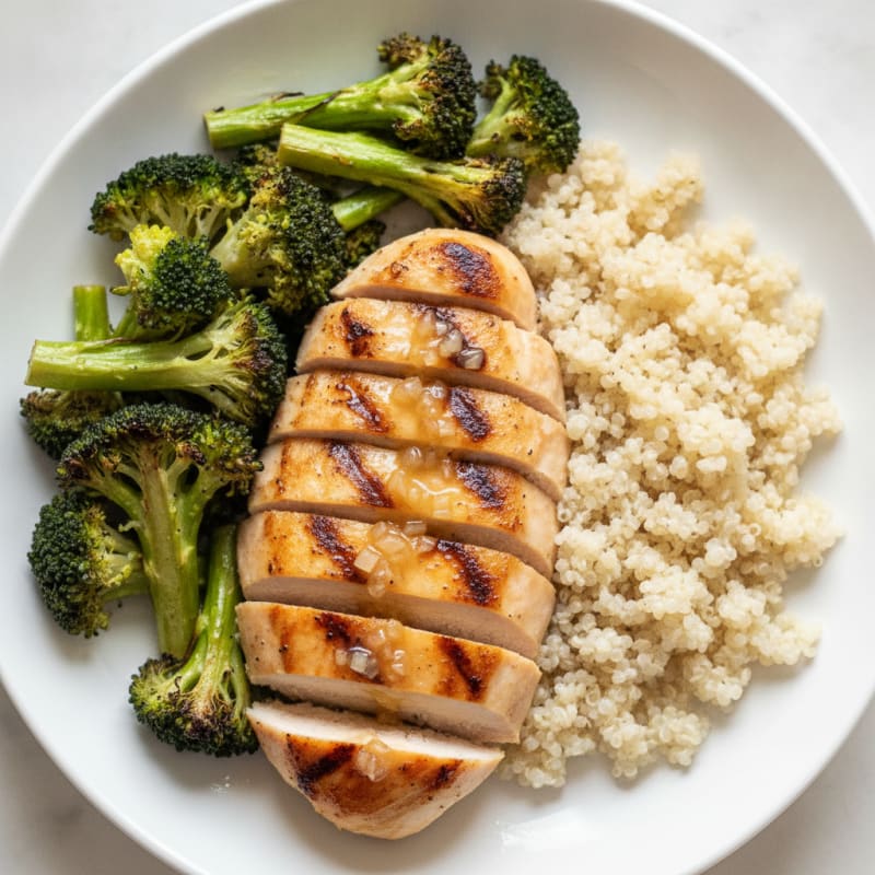Lemon Garlic Grilled Chicken with Roasted Broccoli