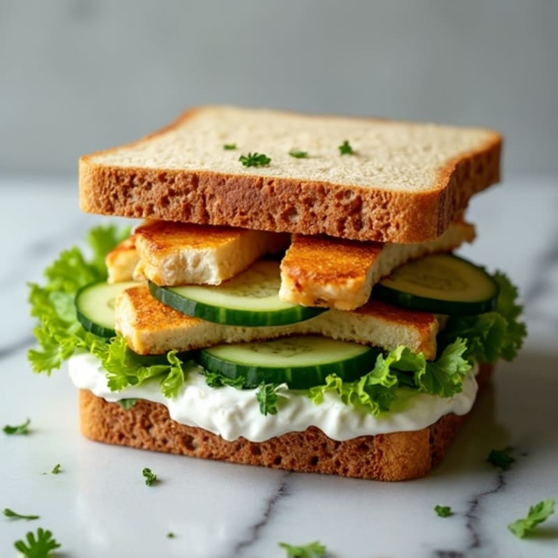 Herb-Roasted Chicken and Greek Yogurt Salad Sandwich
