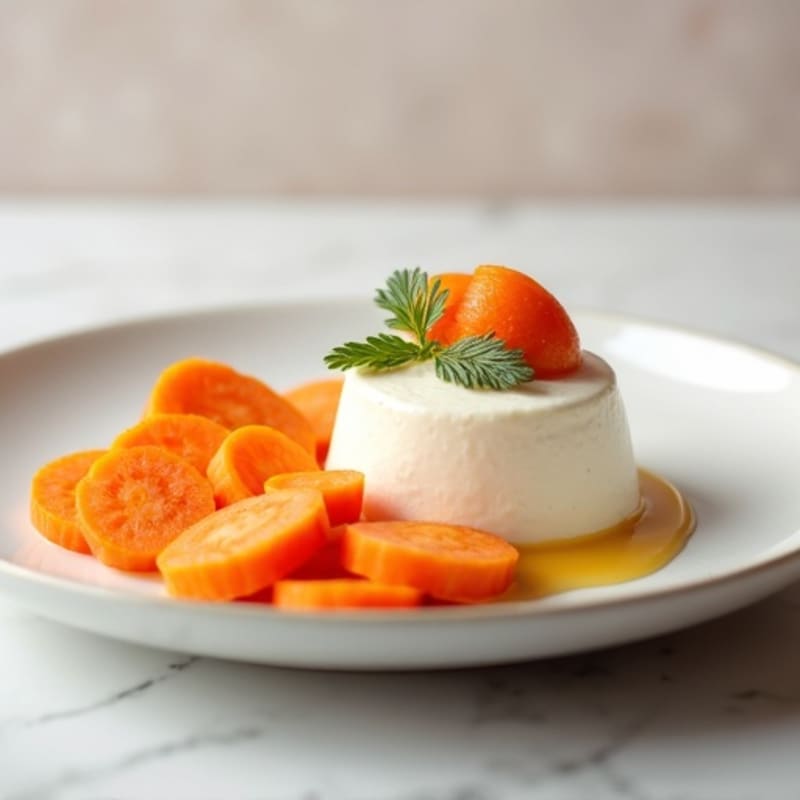 Cottage Cheese Protein Mousse with Steamed Carrots