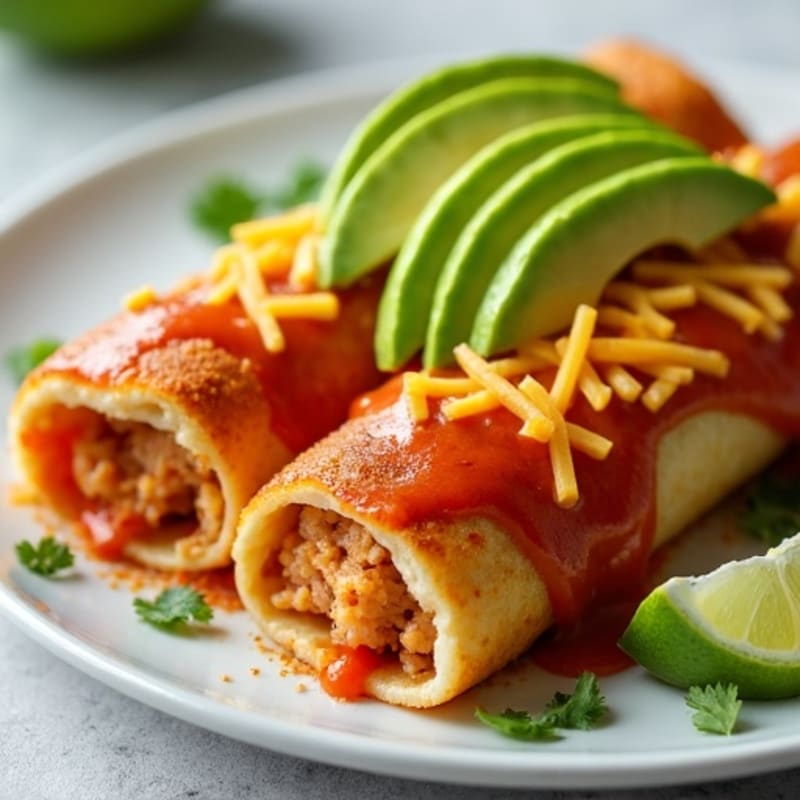 Crispy Baked Chili-Lime Chicken Enchiladas