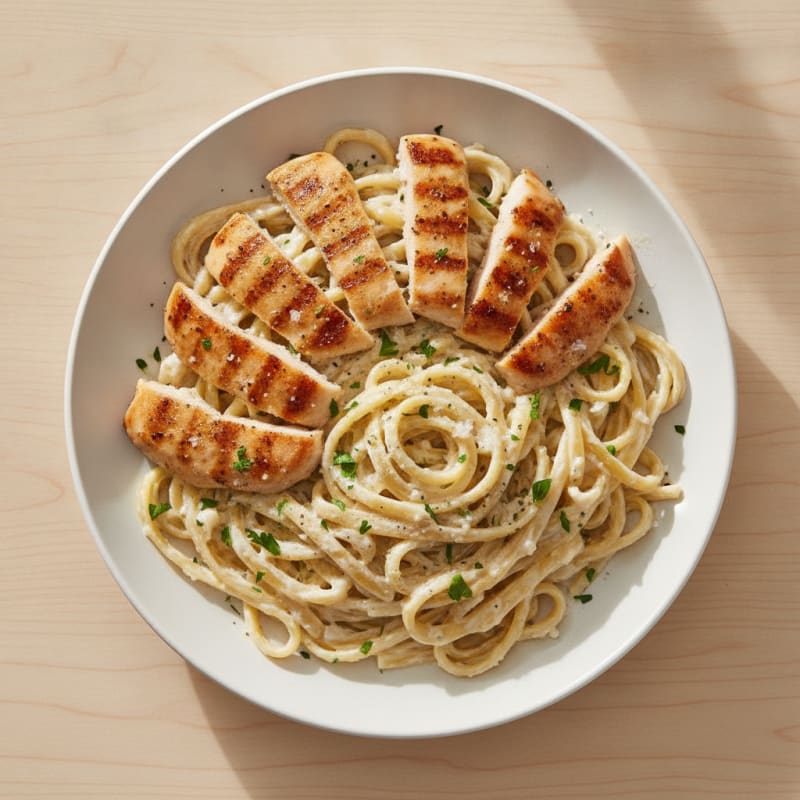 Clean-Eating Chicken Alfredo Fettuccine
