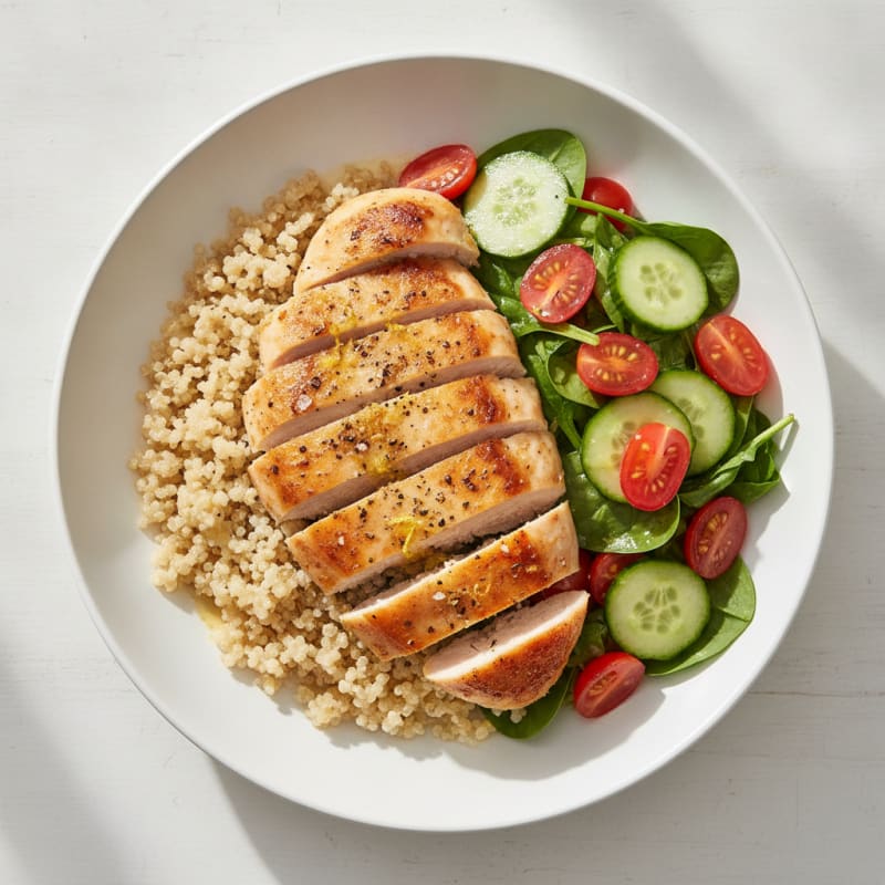 Lemon Herb Chicken and Quinoa Power Bowl