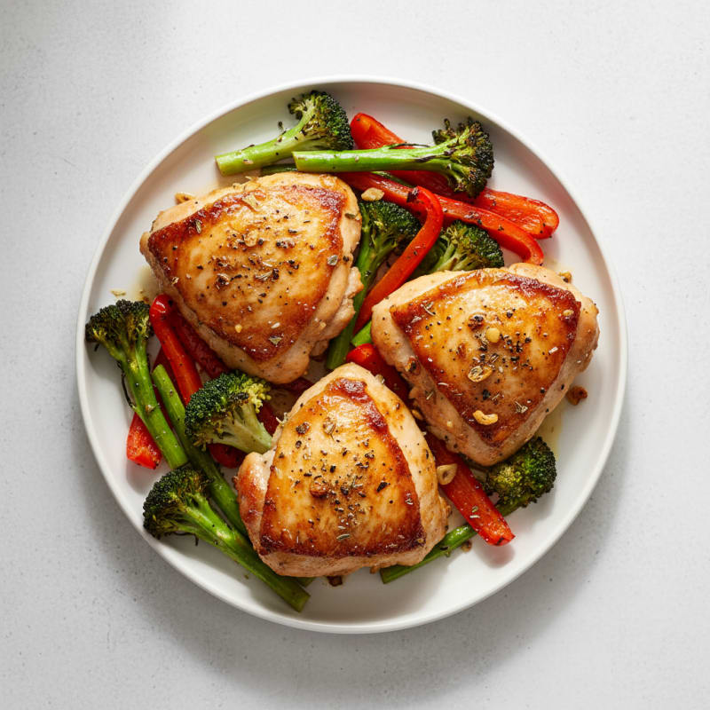 Garlic Herb Roasted Chicken Thighs