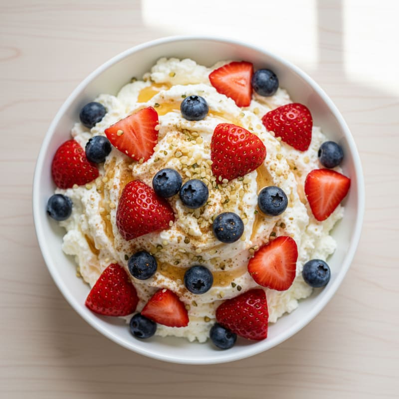 Whipped Cottage Cheese with Berries