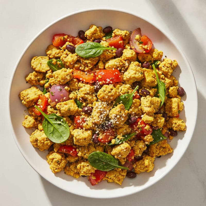 Hearty Tofu Scramble with Roasted Vegetables
