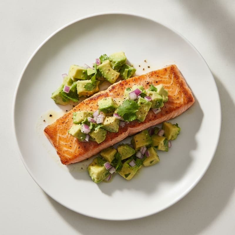 Pan-Seared Salmon with Avocado Salsa