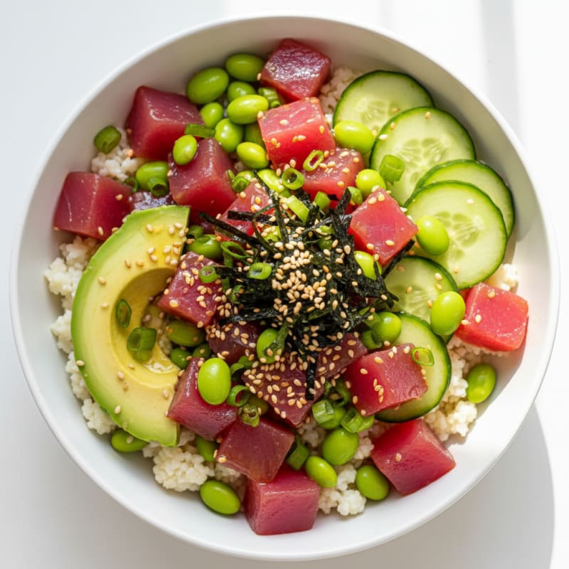 Zesty Hawaiian Tuna Poke Bowl