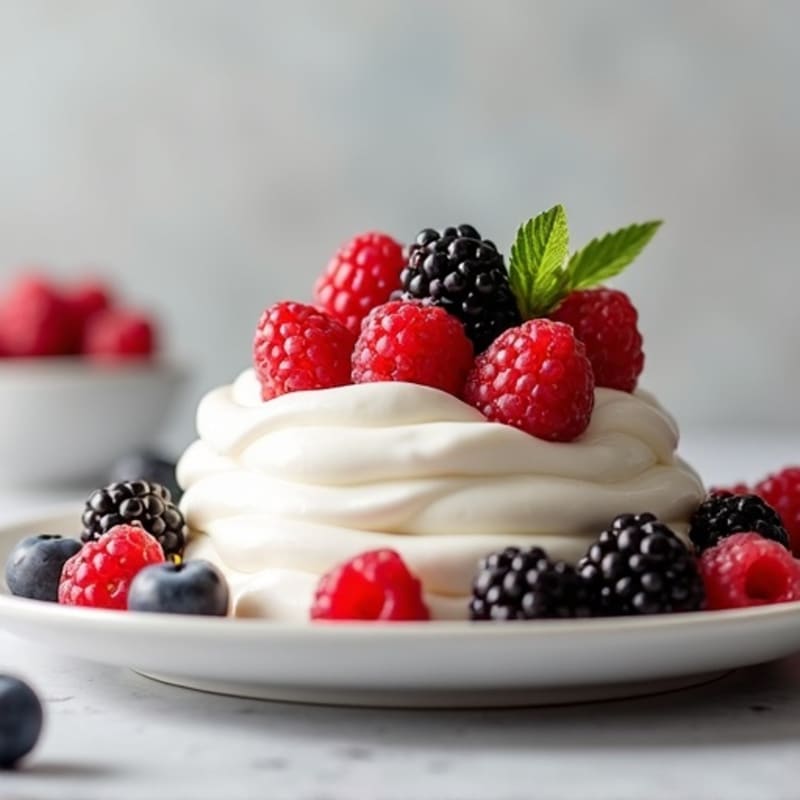 Silky Vanilla Protein Yogurt with Fresh Berries