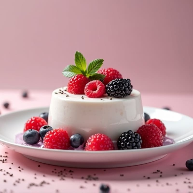 Silky Greek Yogurt Protein Mousse with Berries