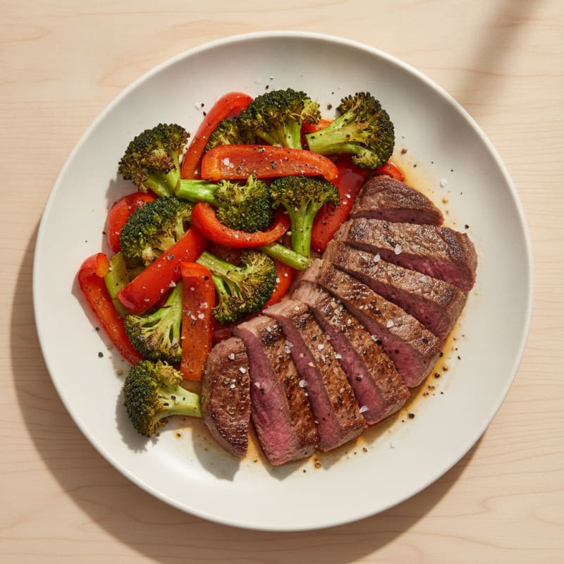 Pan-Seared Steak with Roasted Vegetables