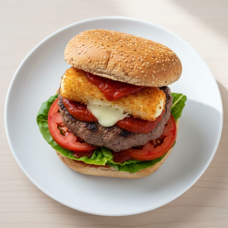 Mozzarella Stick Beef Burger