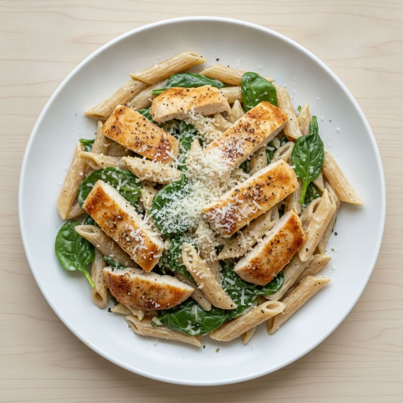 Garlic Parmesan Chicken Alfredo Pasta