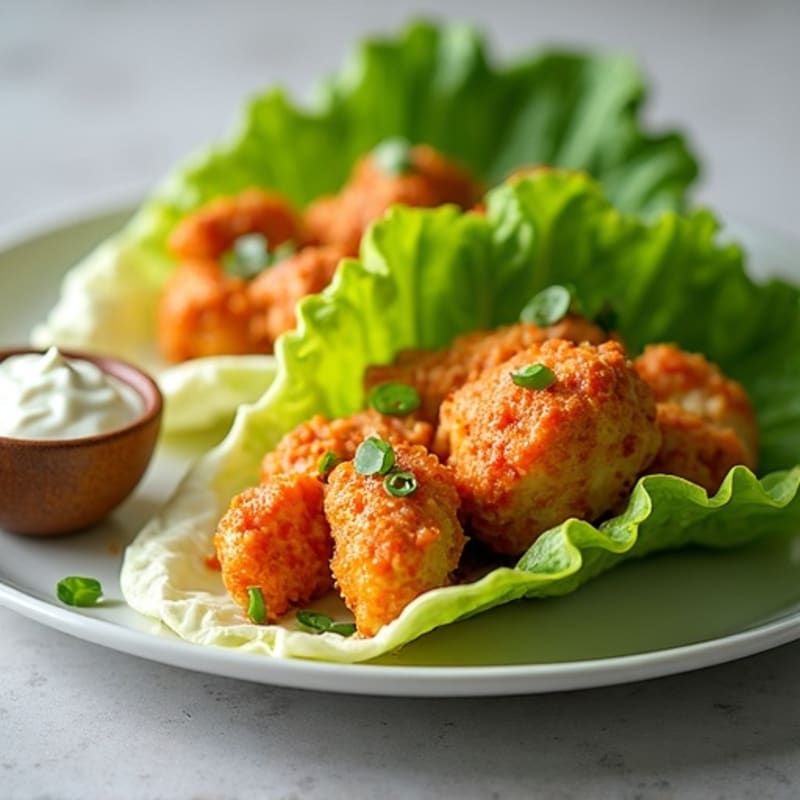 Crispy Buffalo Chicken Lettuce Wraps