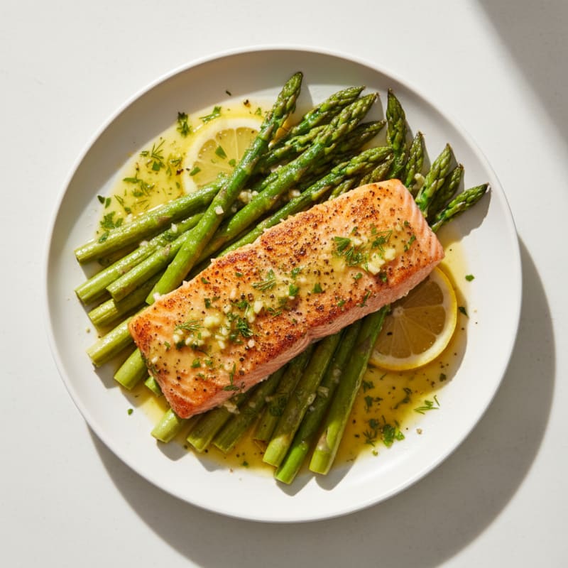 Lemon-Herb Roasted Salmon with Asparagus